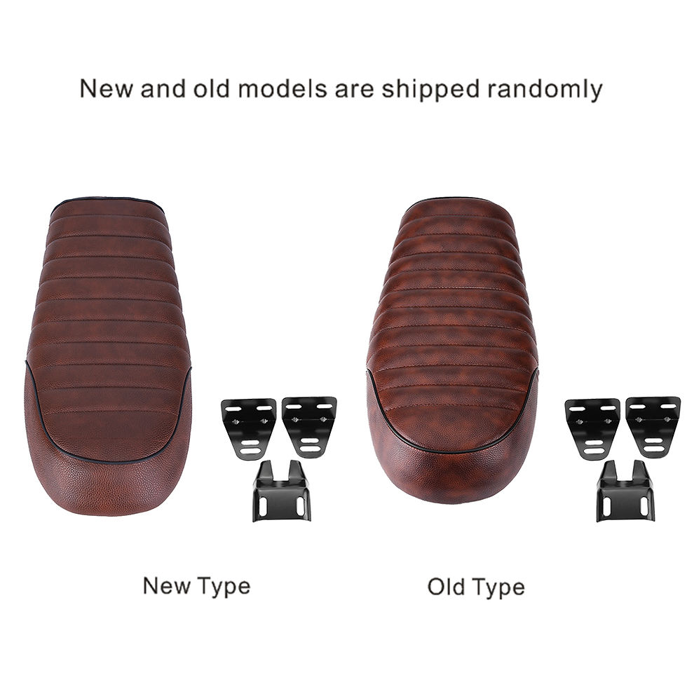 Thumbnail: Motorcycle Retro Seat Cushion Vintage Comfortable Flat & Brat Hump Saddle Seats 