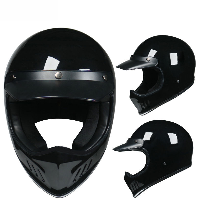 Thumbnail: Vintage Style Motorcycle Helmet Full Face