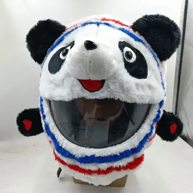 Thumbnail: Motorcycle Full Helmet Cover Cartoon Plush Animal Helmet Cover Dust Protection F