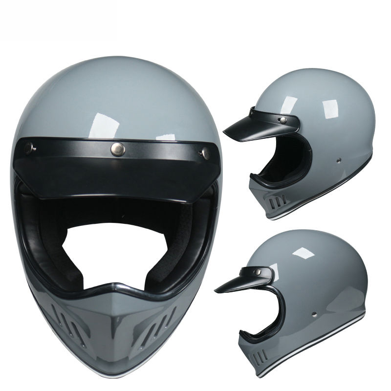 Thumbnail: Vintage Style Motorcycle Helmet Full Face