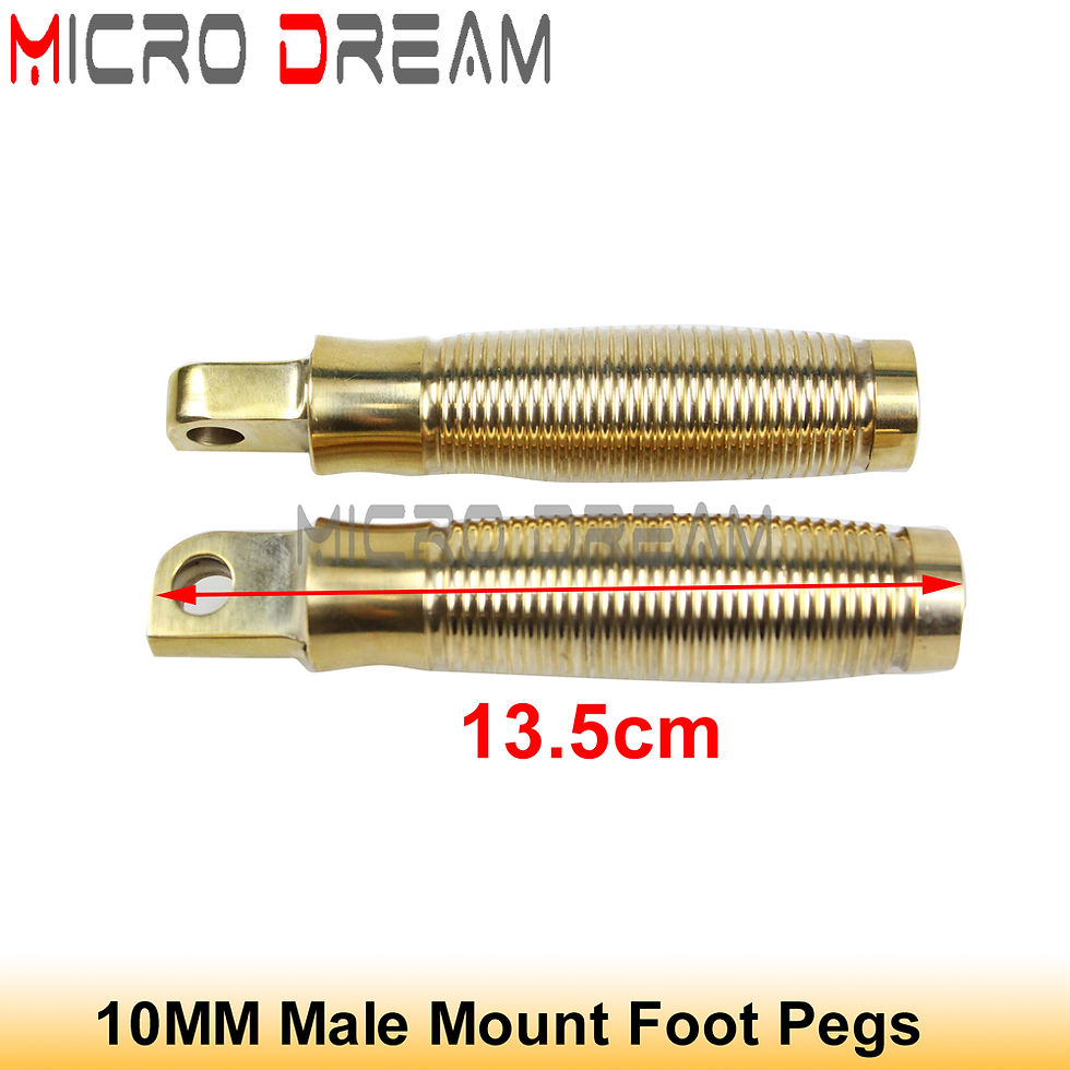 Thumbnail: Brass Motorcycle Foot peg Footrest Universal fit