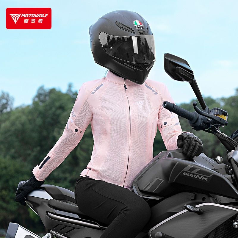 Thumbnail: MOTOWOLF Motorcycle Women's Jacket Summer Breathable Mesh Outdoor Riding Anti-dr