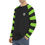 Thumbnail: Men's Long Sleeve T-shirt With Striped Sleeves
