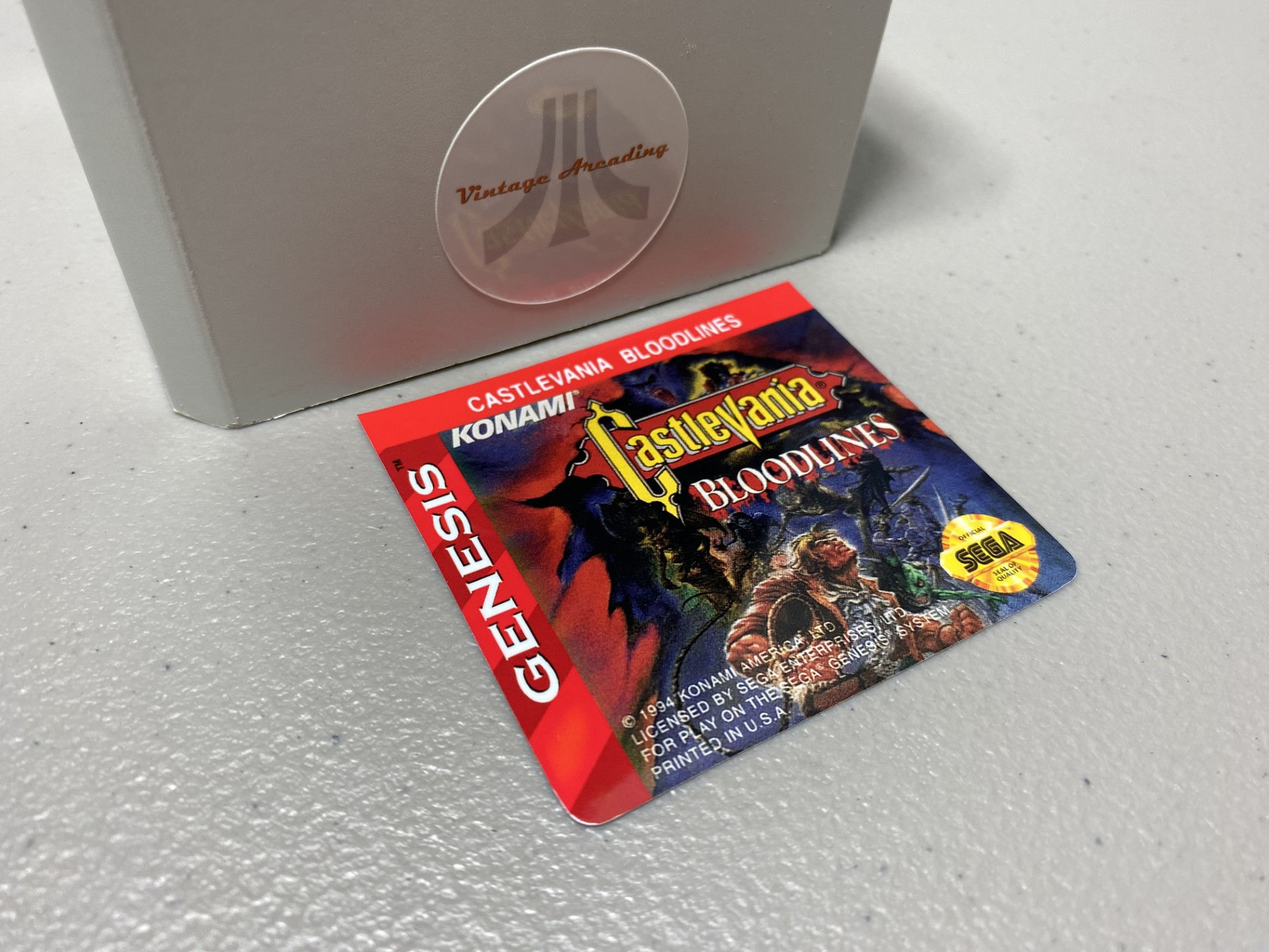 Castlevania Bloodlines (Sega Genesis) Replacement Game Label