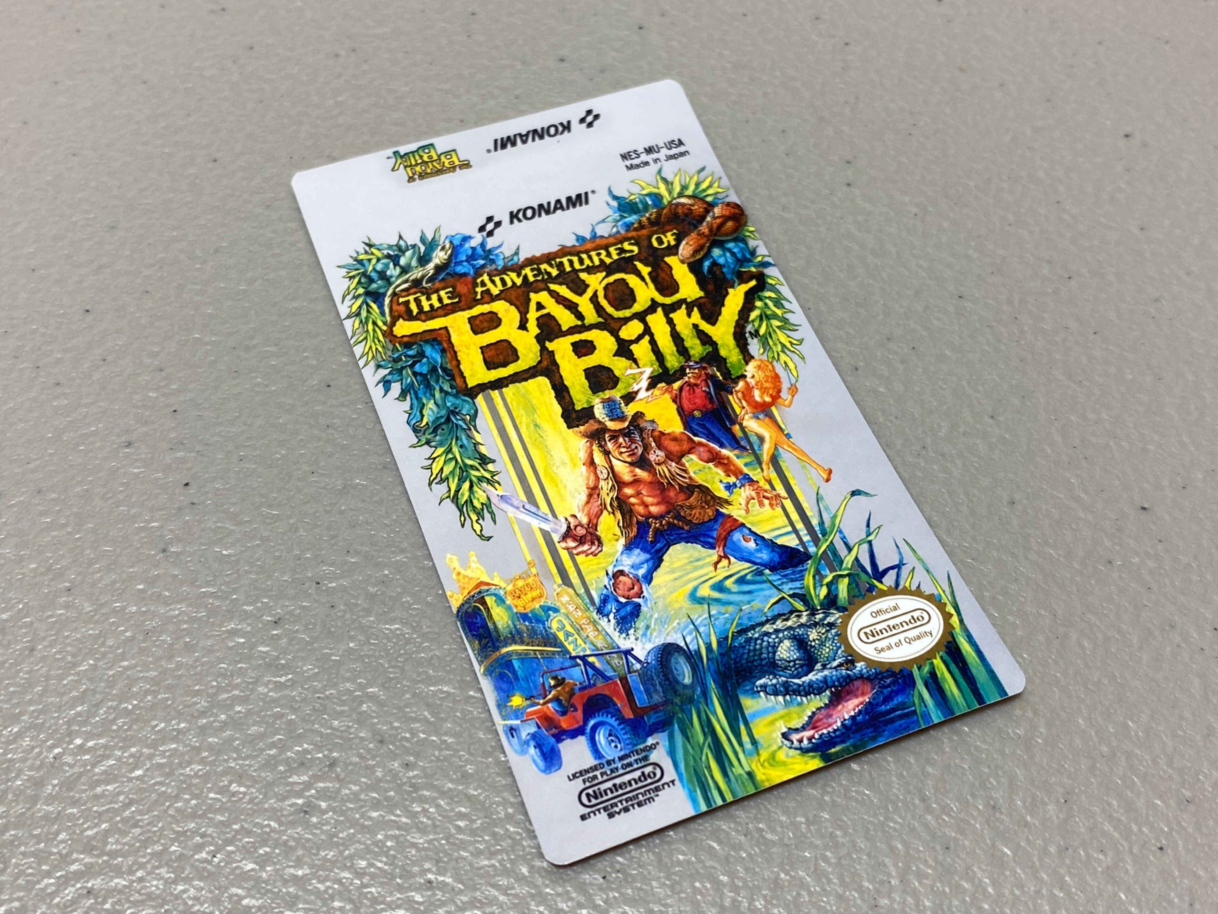The Adventures of Bayou Billy (NES) Replacement Game Label