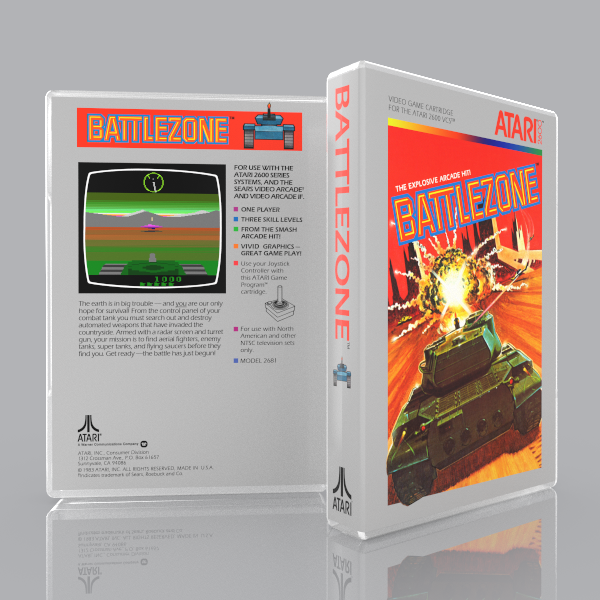 Battlezone (Atari 2600) Game Case