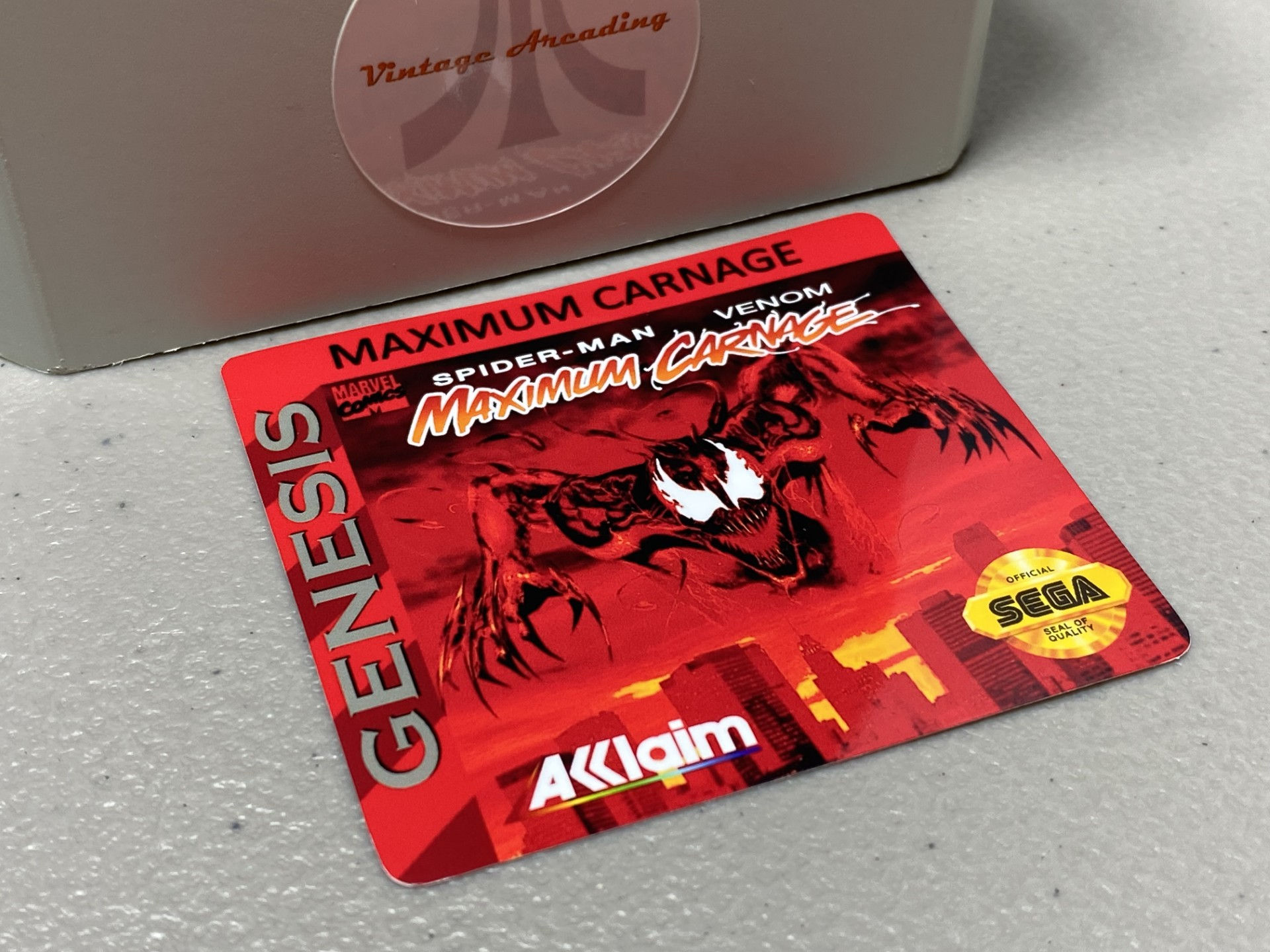 Maximum Carnage Custom (Sega Genesis) Replacement Game Label