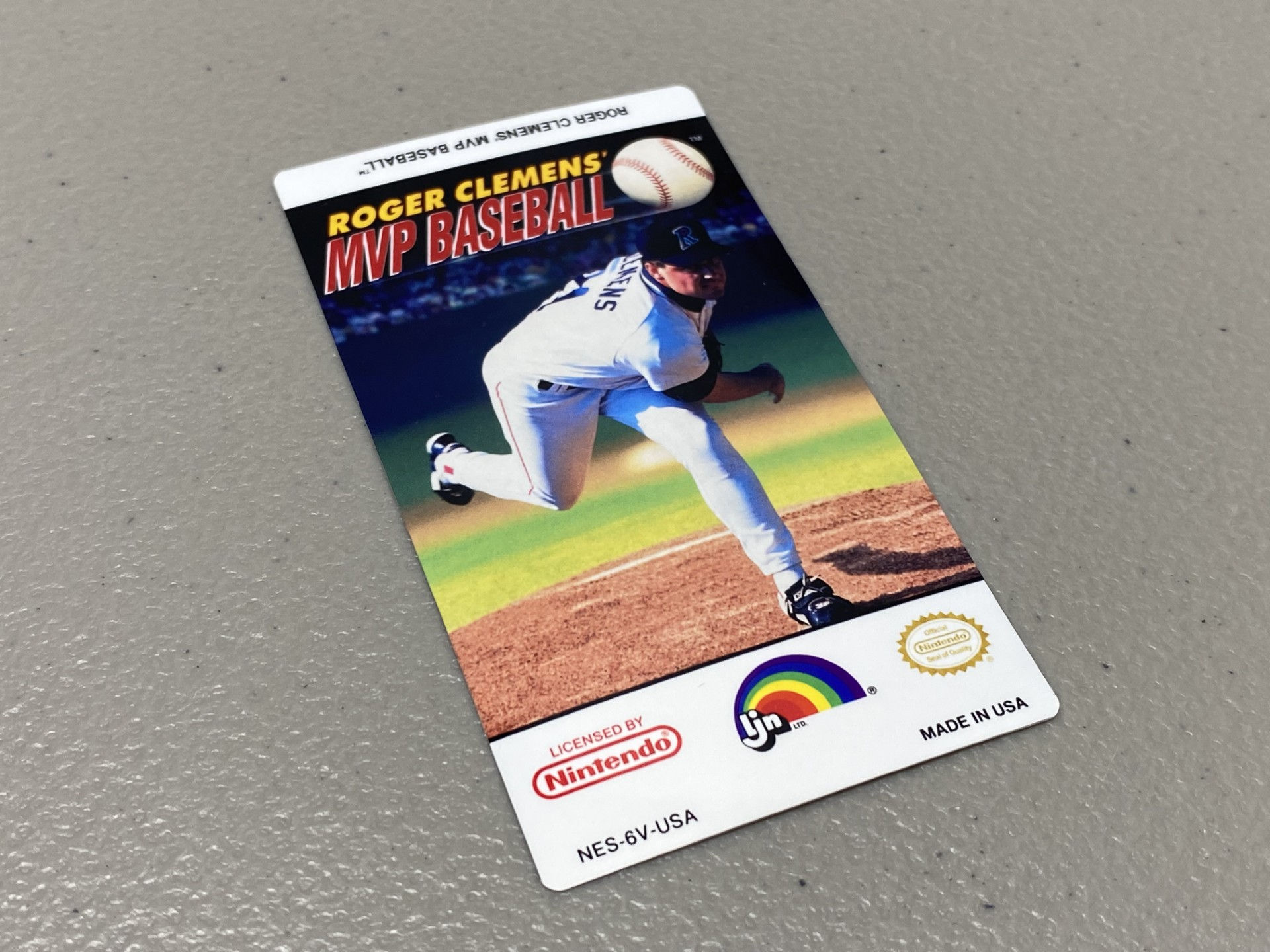 Roger Clemens MVP Baseball, White (NES) Replacement Game Label