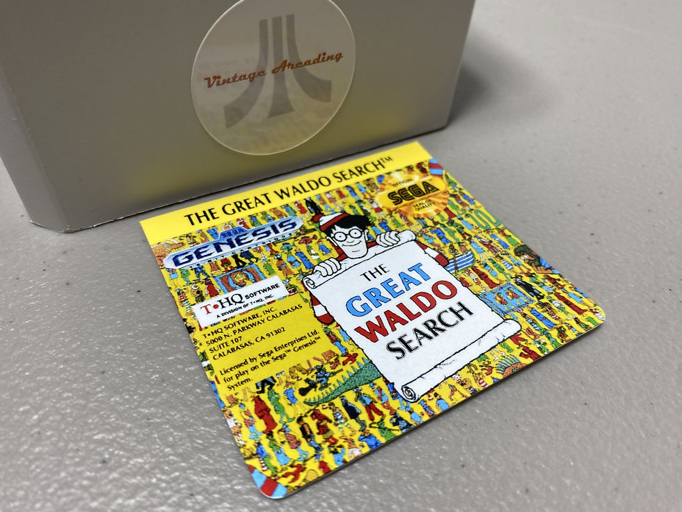 The Great Waldo Search (Sega Genesis) Replacement Game Label