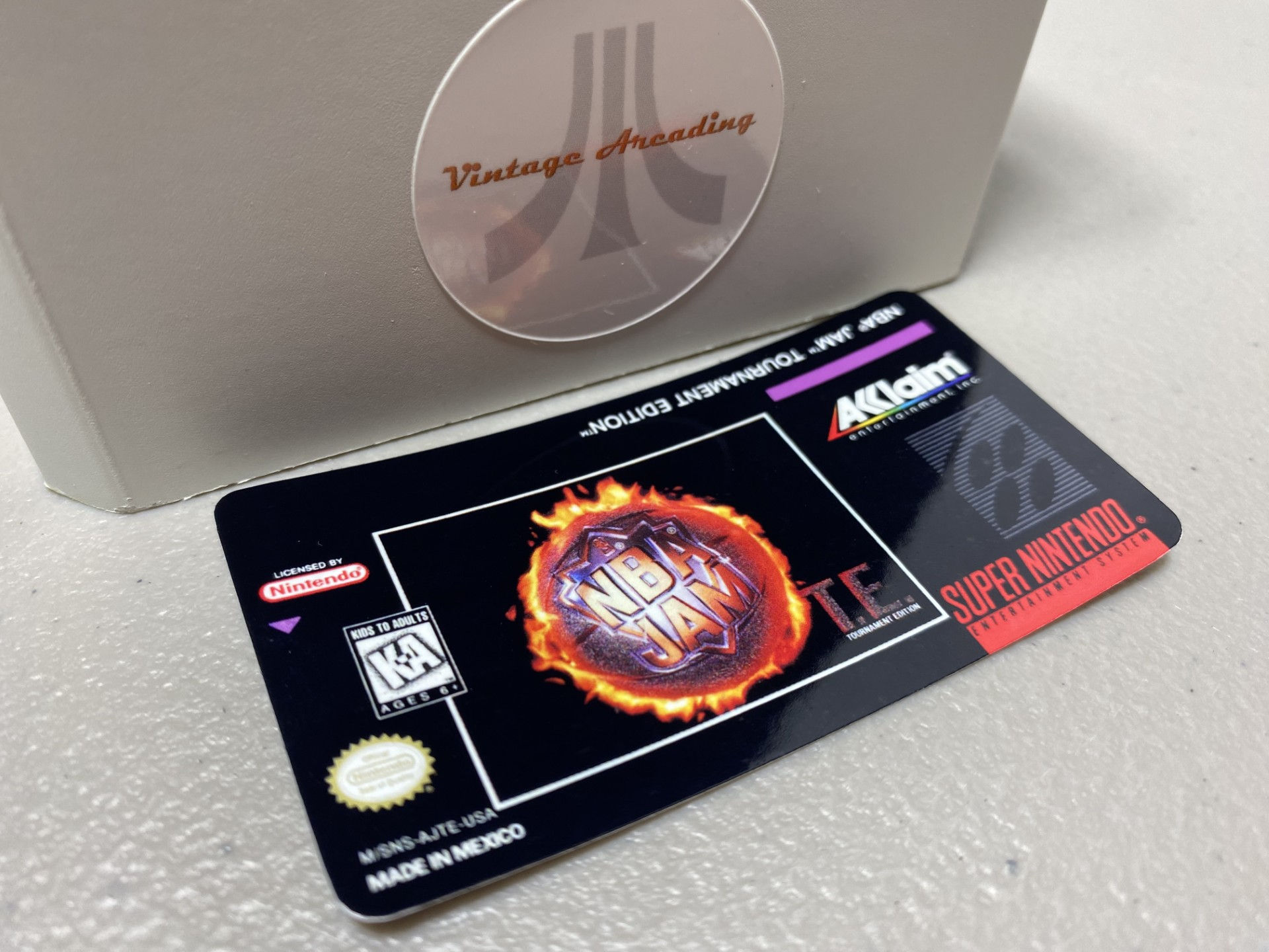 NBA Jam Tournament Edition (SNES) Replacement Game Label