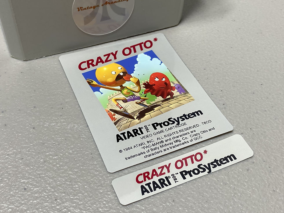 Crazy Otto (Atari 7800) Replacement Game Label