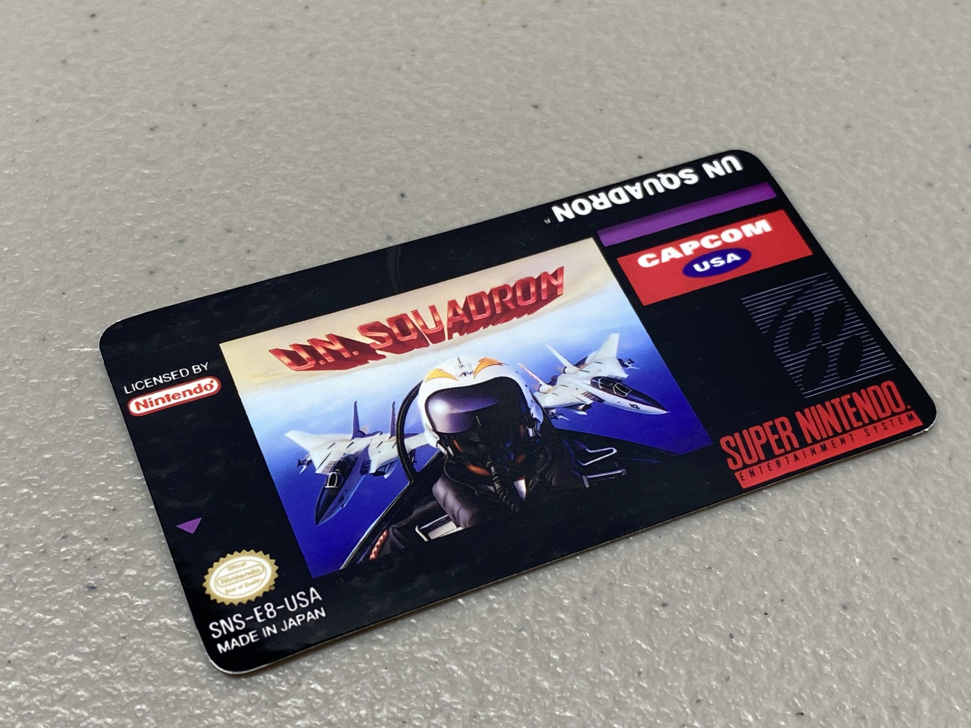 U.N. Squadron (SNES) Replacement Game Label