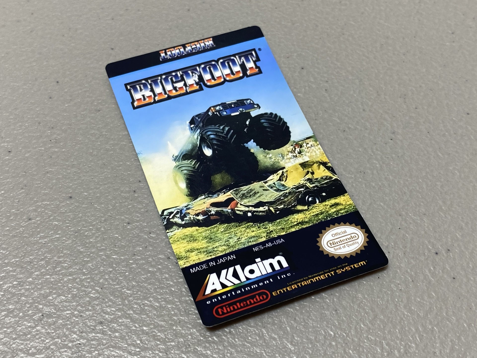 Bigfoot (NES) Replacement Game Label