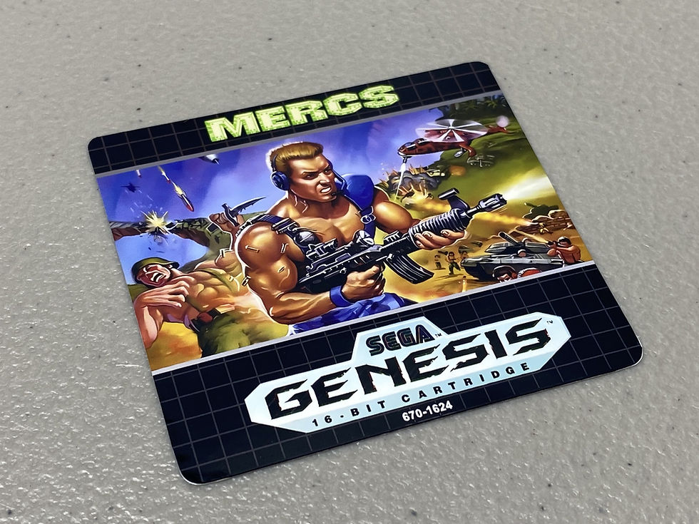 Mercs (Sega Genesis) Replacement Game Label
