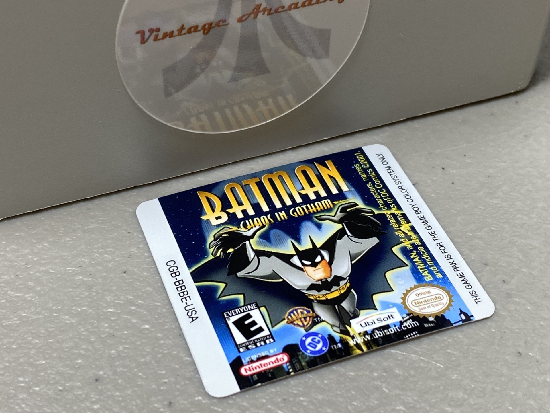 Batman Chaos in Gotham (Gameboy) Replacement Label