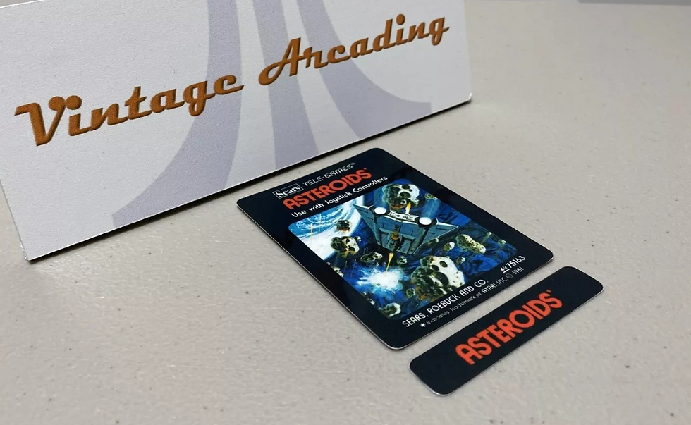 Asteroids Sears Tele-games (Atari 2600) Replacement Game Label