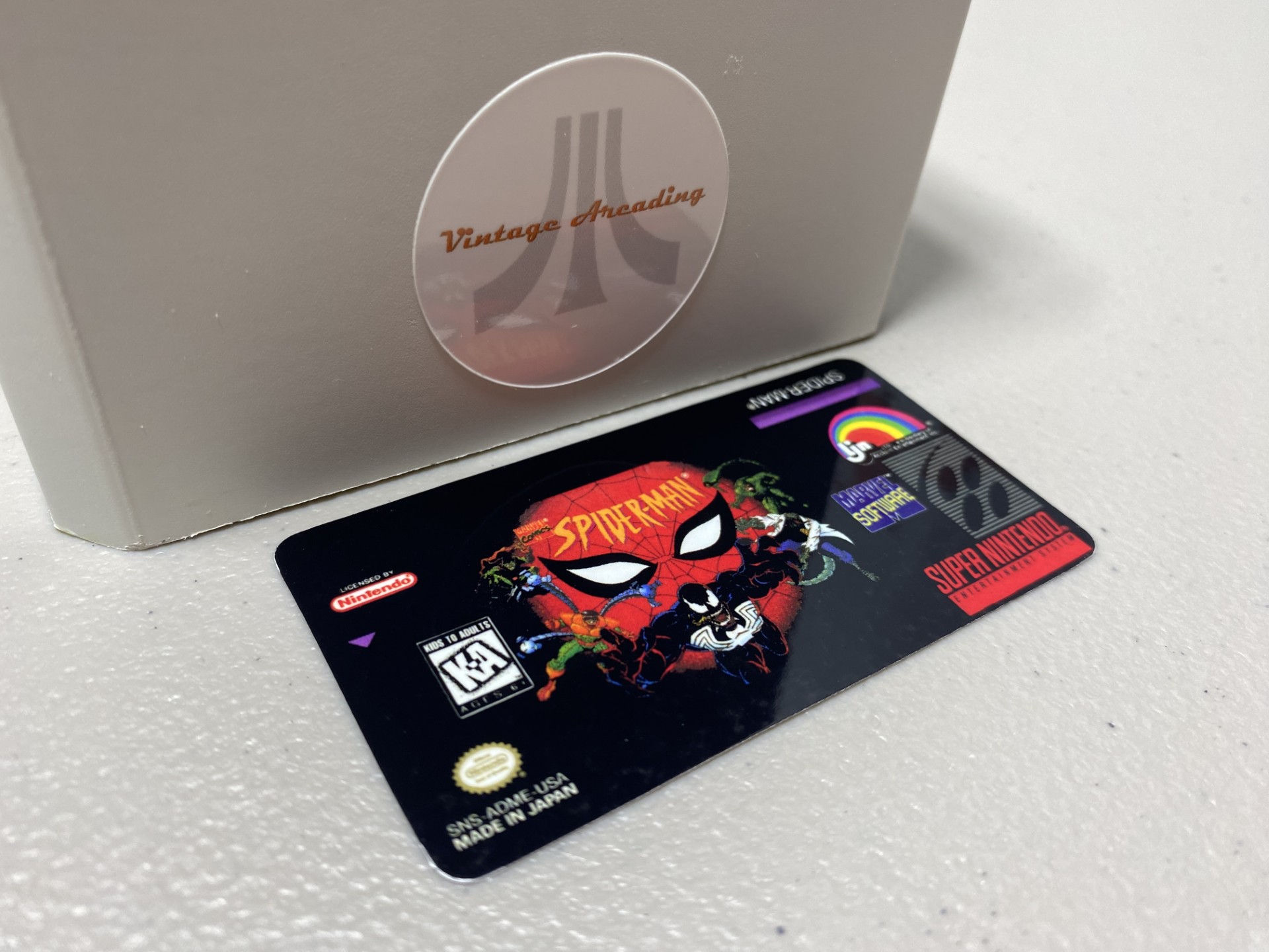 Spider-Man (SNES) Replacement Game Label