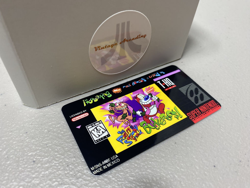 Ren & Stimpy Buckaroos (SNES) Replacement Game Label