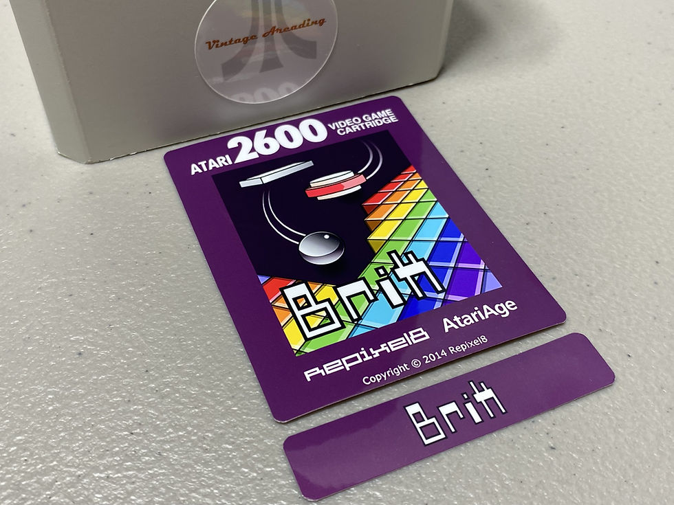 Brik (Atari 2600) Replacement Game Label