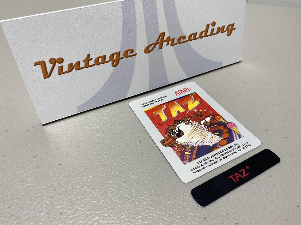 Taz (Atari 2600) Replacement Game Label