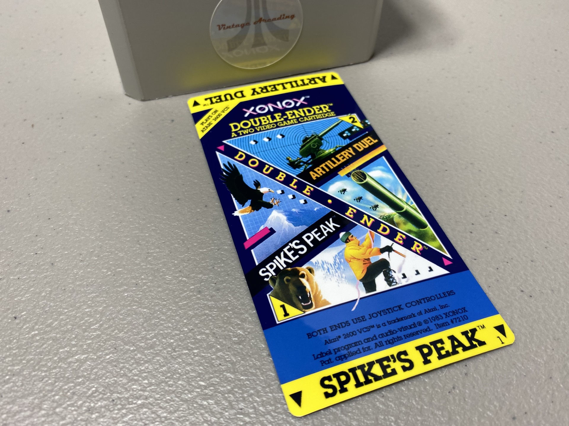 Artillery Duel/Spike's Peak (Atari 2600) Replacement Game Label