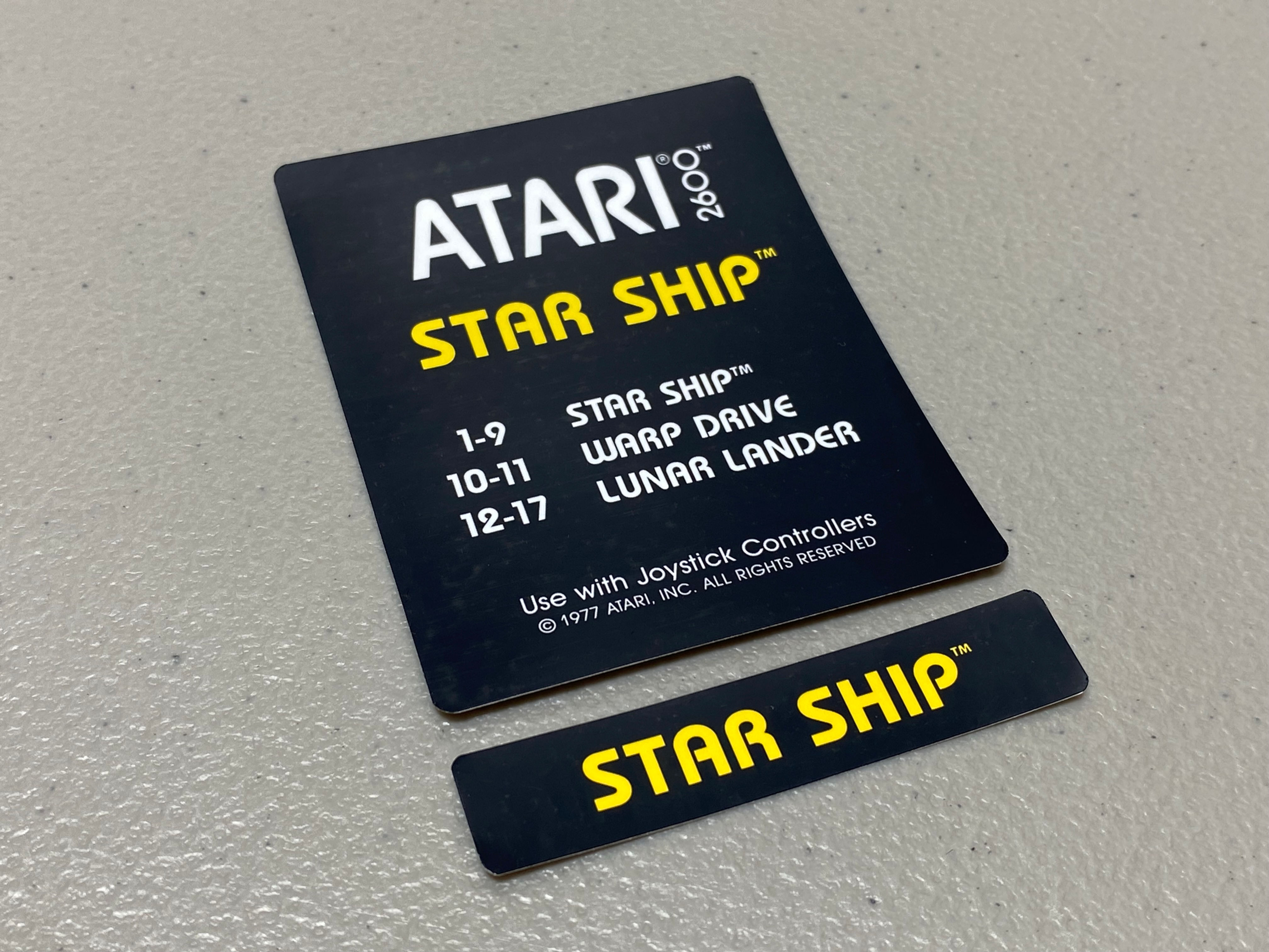 Star Ship, Black Variant (Atari 2600) Replacement Game Label