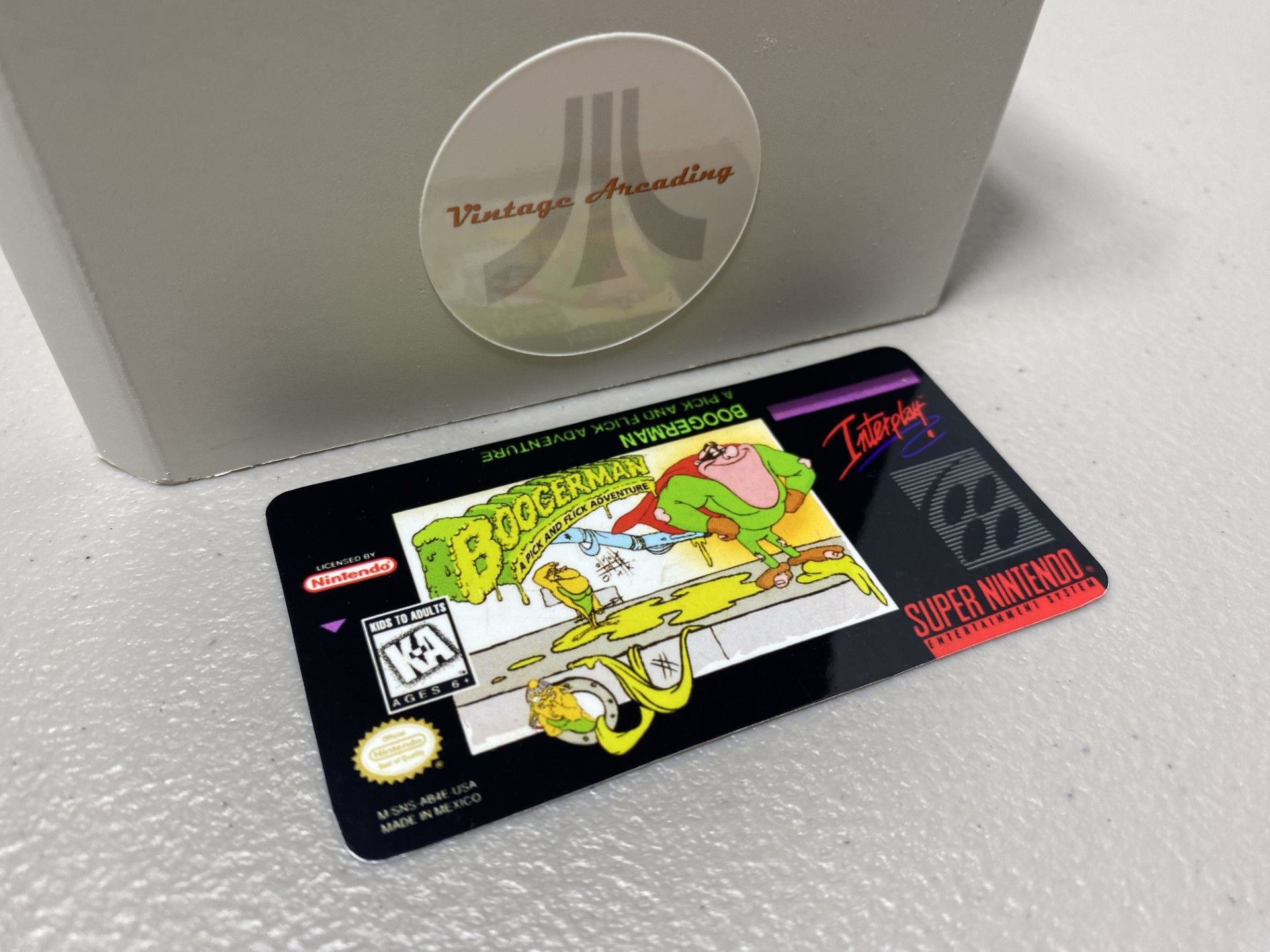 Boogerman (SNES) Replacement Game Label