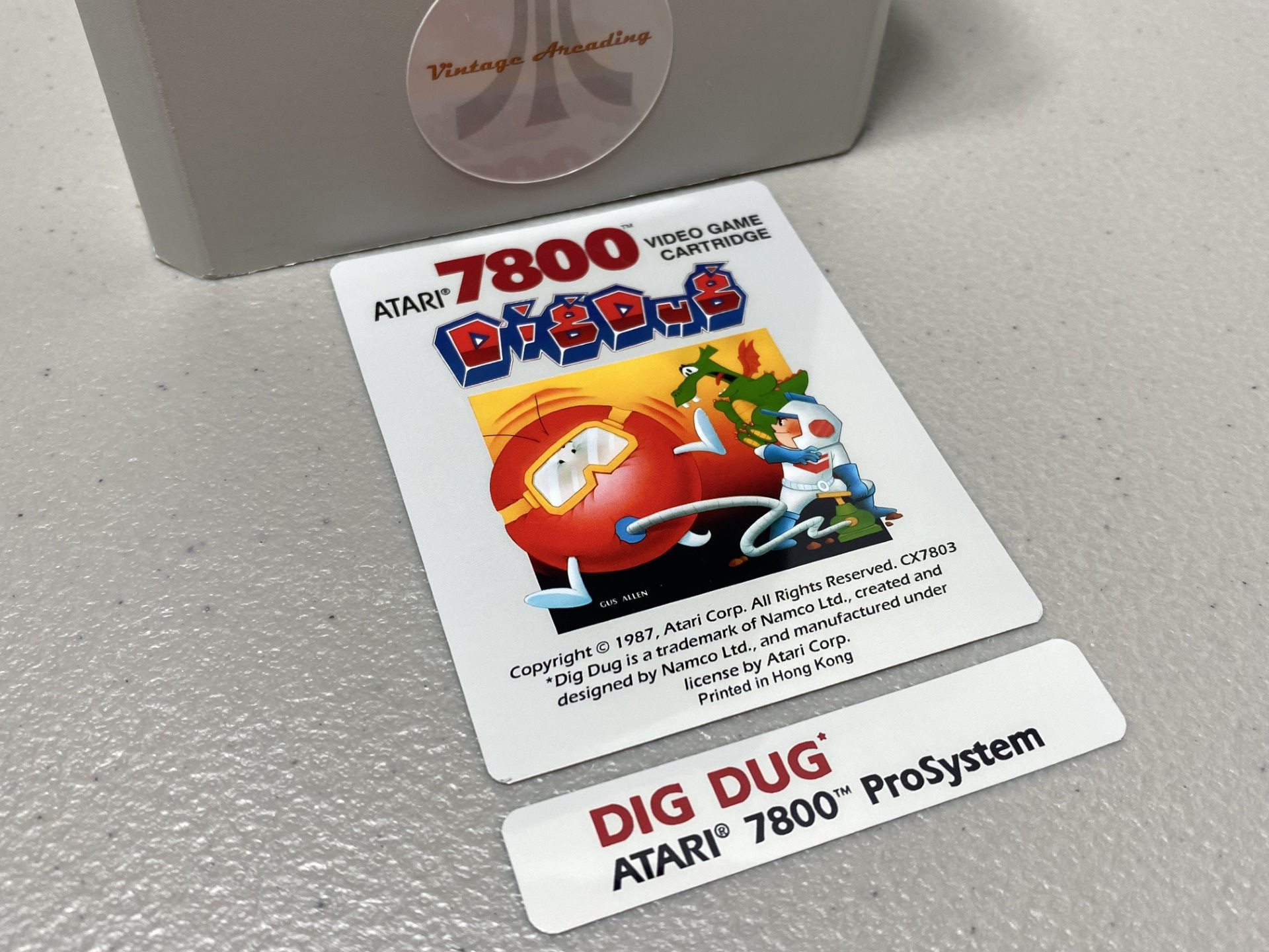 Dig Dug (Atari 7800) Replacement Game Label