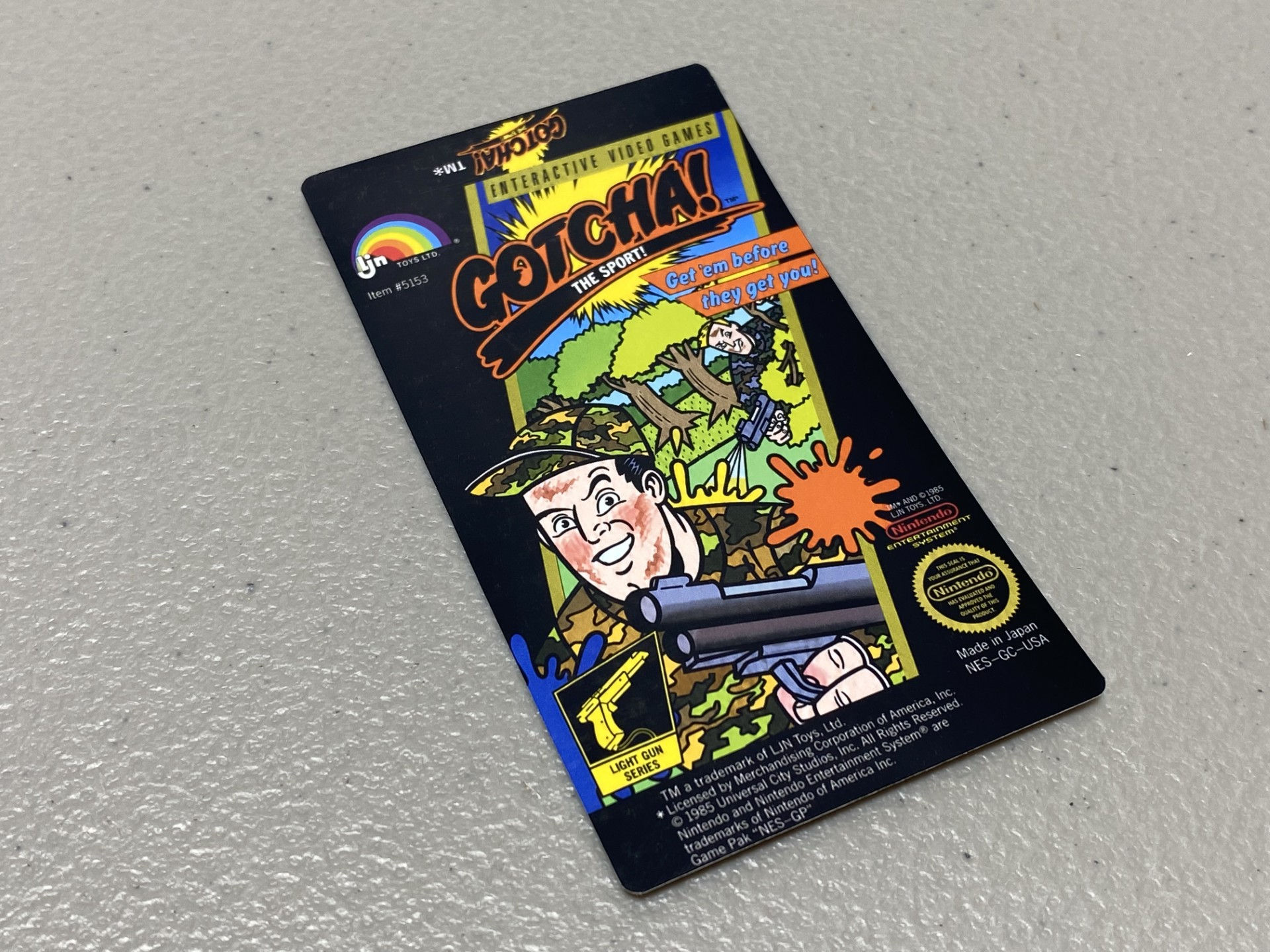Gotcha! (NES) Replacement Game Label