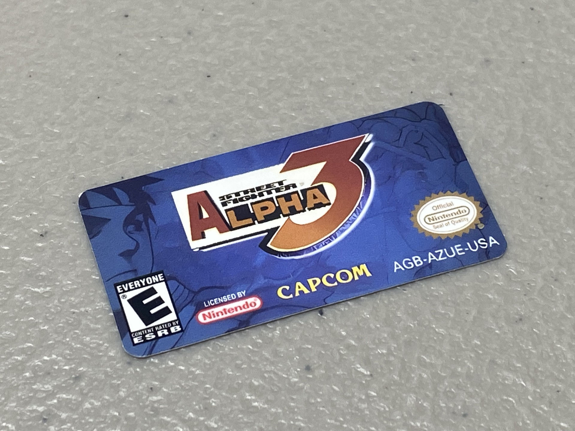 Street Fighter Alpha 3 (Gameboy Advance) Replacement Label