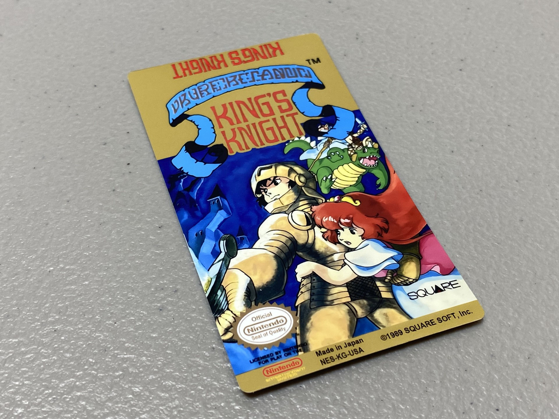 King's Knight (NES) Replacement Game Label