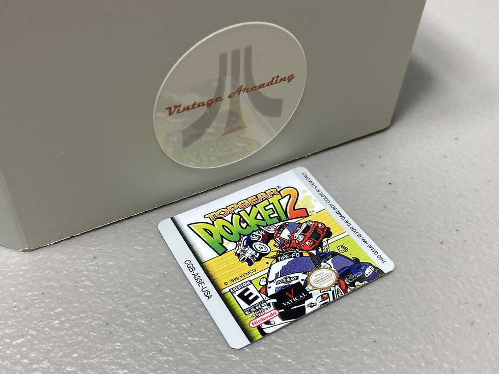 Top Gear Pocket 2 (Gameboy) Replacement Label