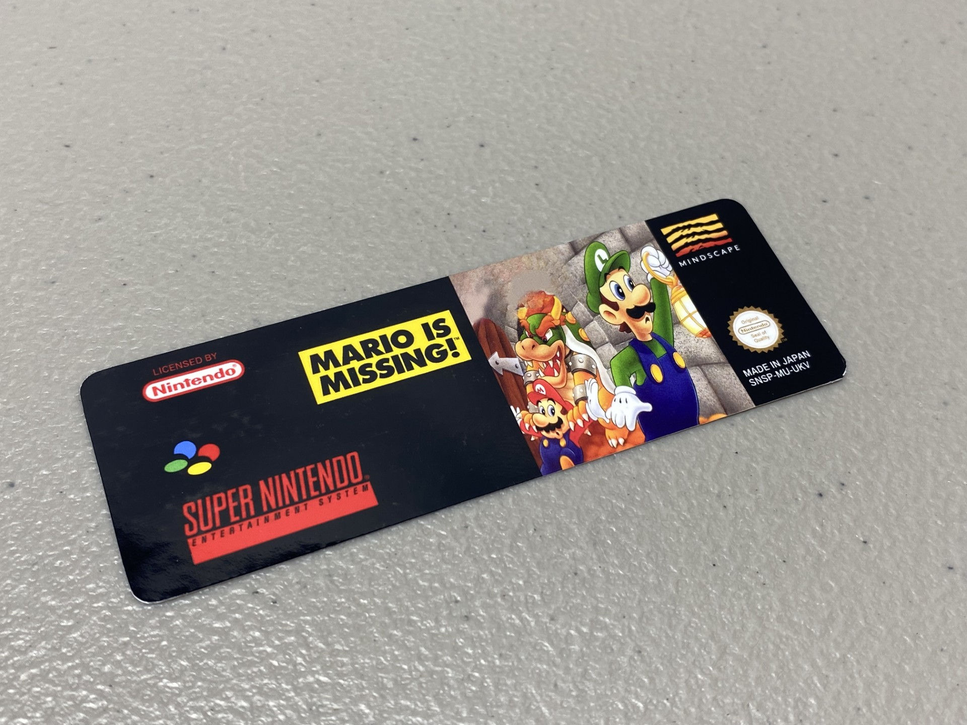 Mario is Missing, Custom (Super Famicom) Replacement Game Label