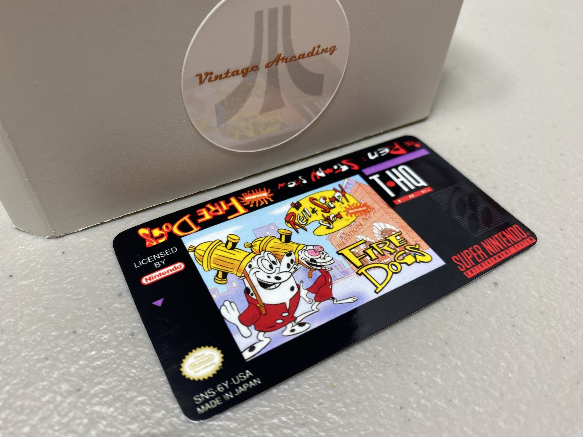 Ren & Stimpy Fire Dogs (SNES) Replacement Game Label
