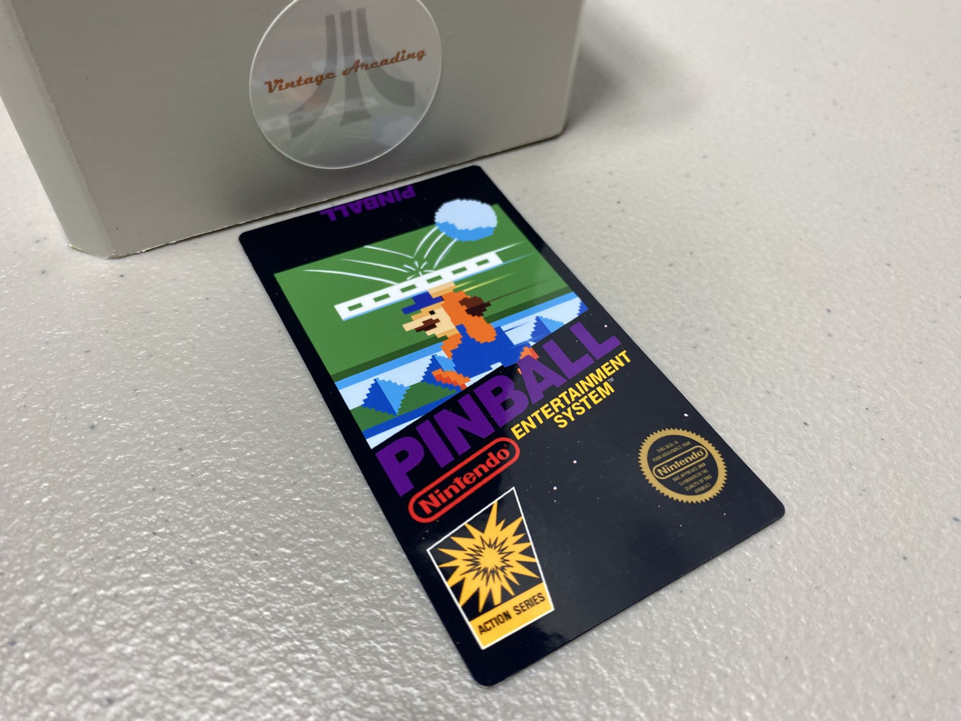 Pinball (NES) Replacement Game Label