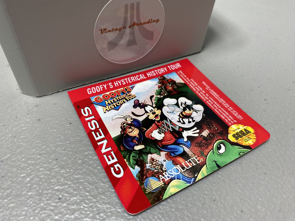 Goofy's Hysterical History Tour (Sega Genesis) Replacement Game Label