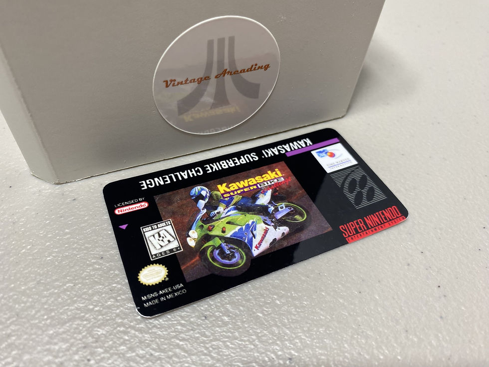 Kawasaki Super Bike Challenge (SNES) Replacement Game Label