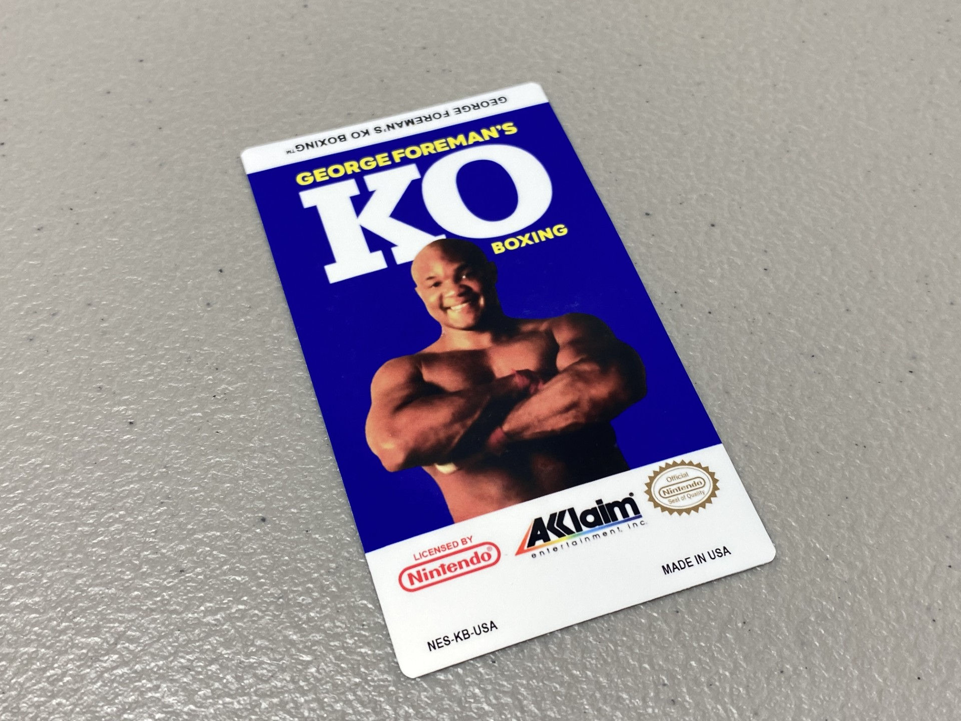George Foreman's KO Boxing (NES) Replacement Game Label