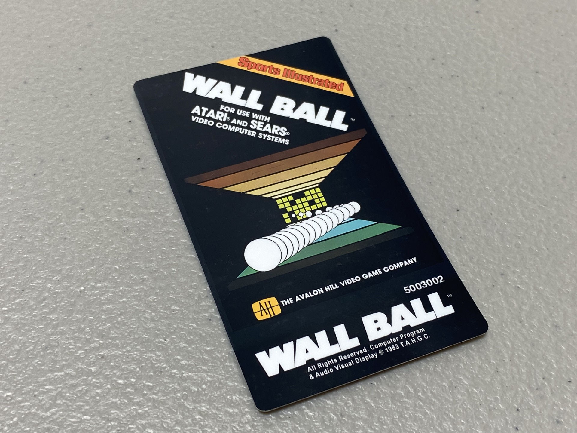 Wall Ball (Atari 2600) Replacement Game Label