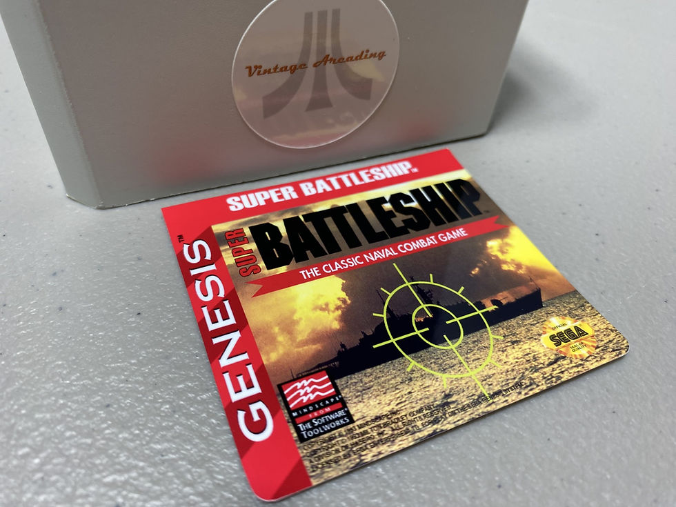 Super Battleship (Sega Genesis) Replacement Game Label
