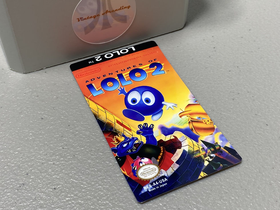 Adventures of Lolo 2 (NES) Replacement Game Label