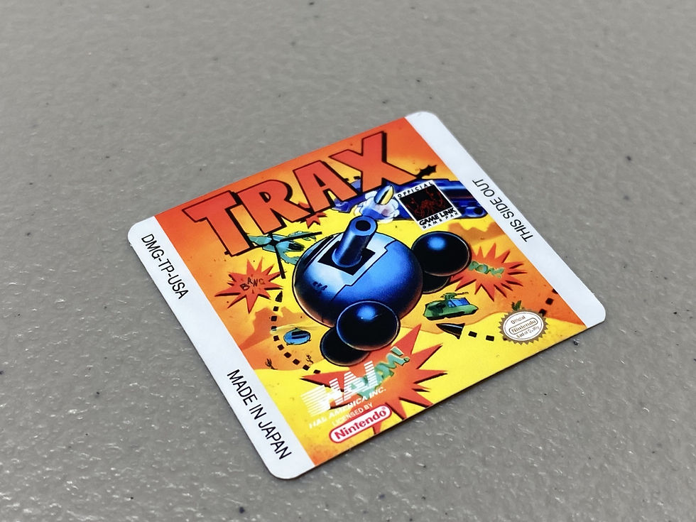 Trax (Gameboy) Replacement Label