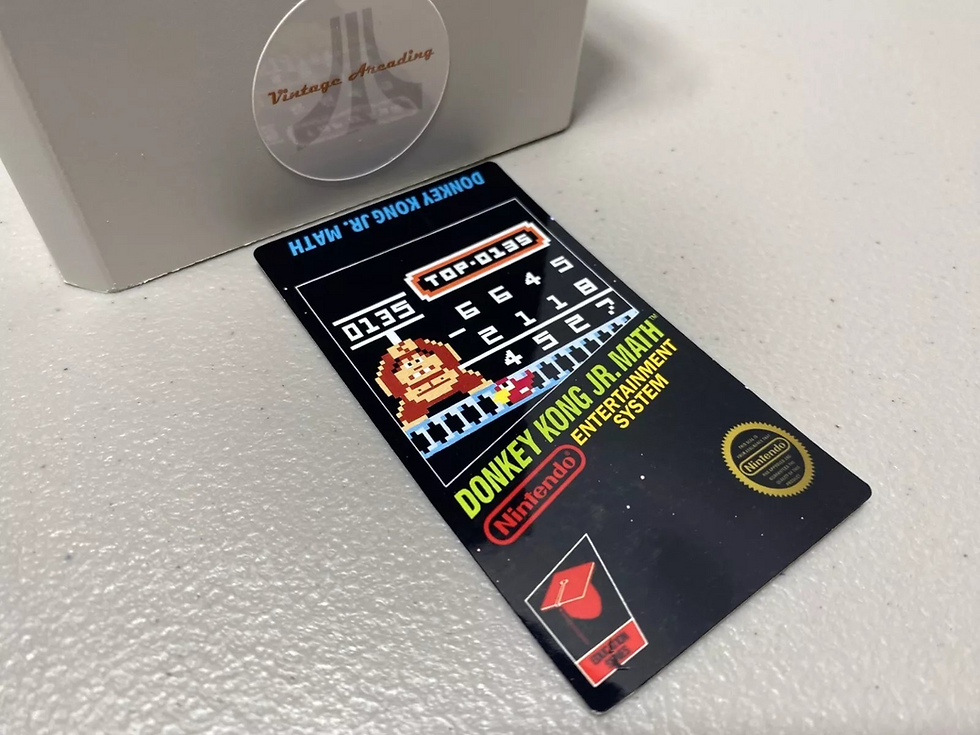 Donkey Kong Jr. Math (NES) Replacement Game Label