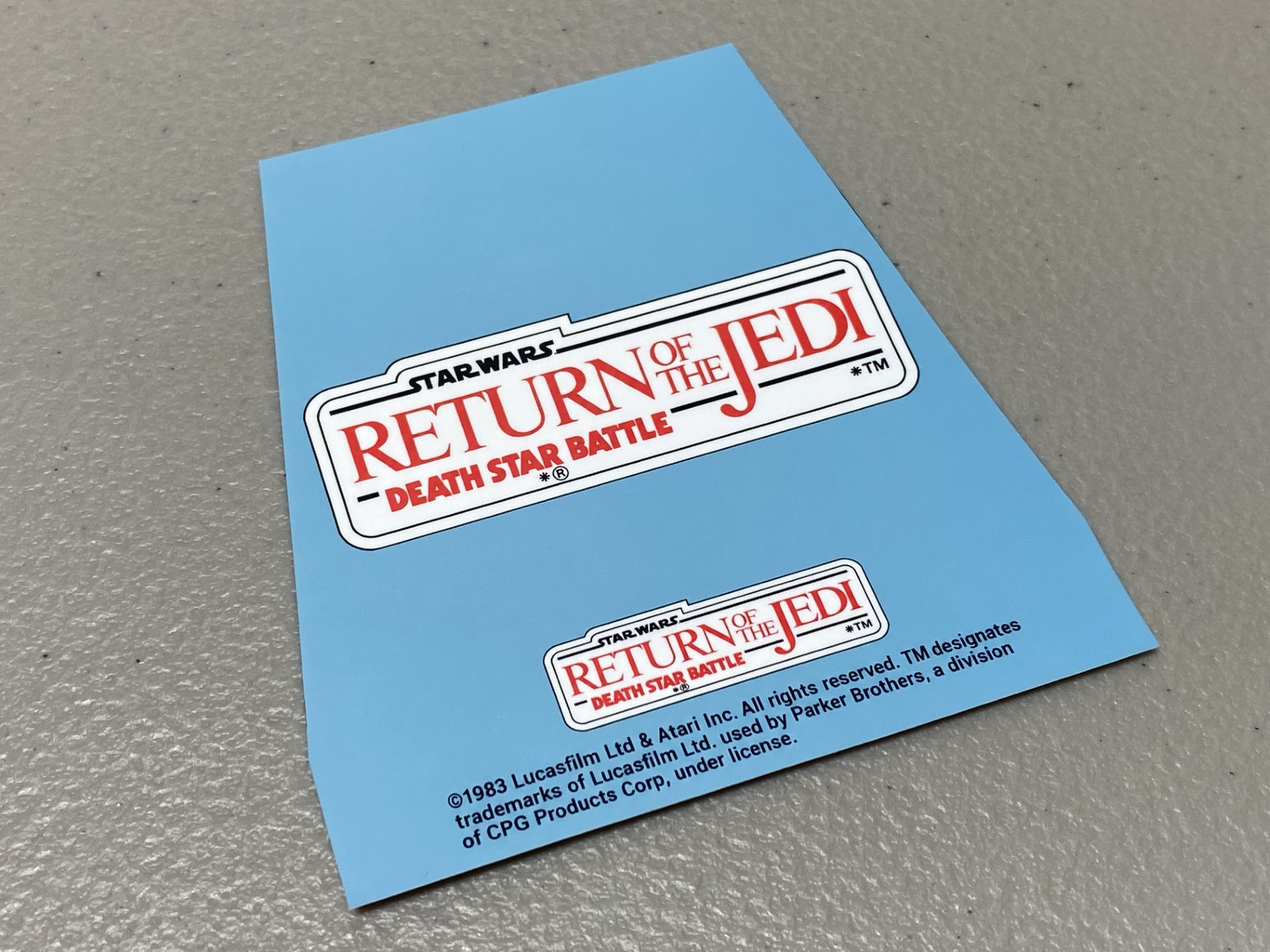 Return of the Jedi Death Star Battle (Atari 5200) Replacement Game Label