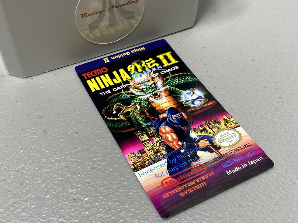 Ninja Gaiden II (NES) Replacement Game Label