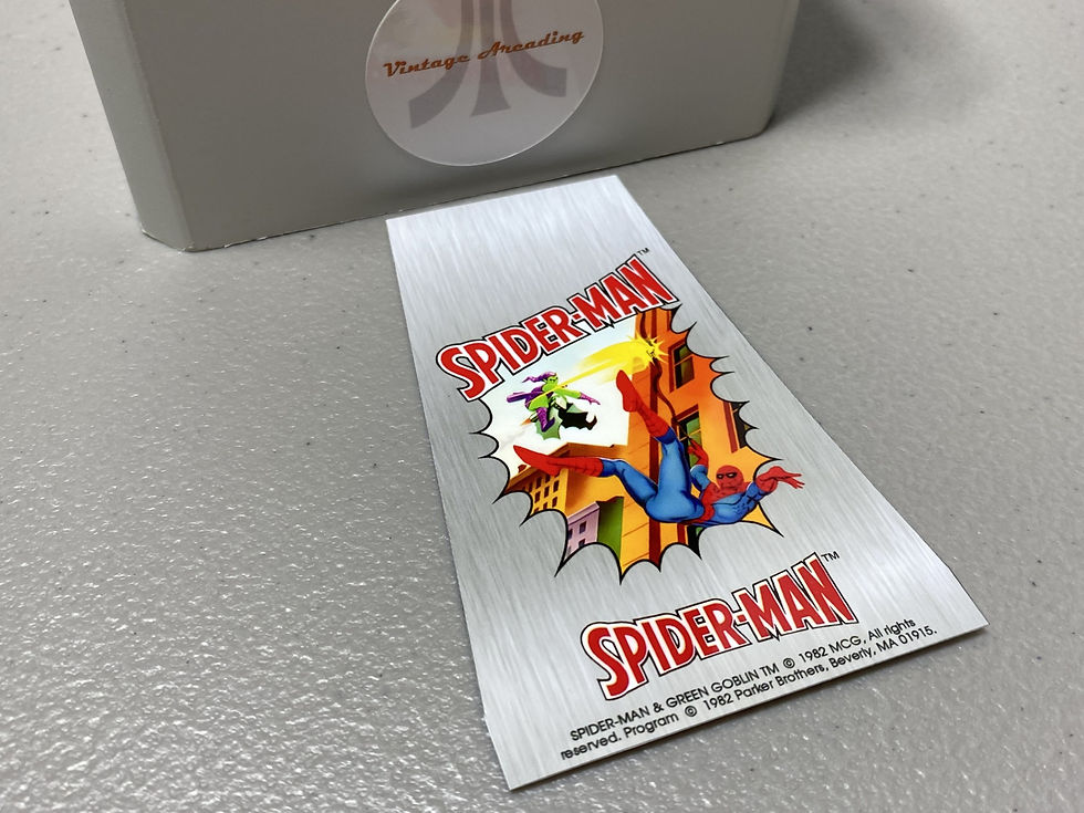 Spider-Man Brushed Metal (Atari 2600) Replacement Game Label