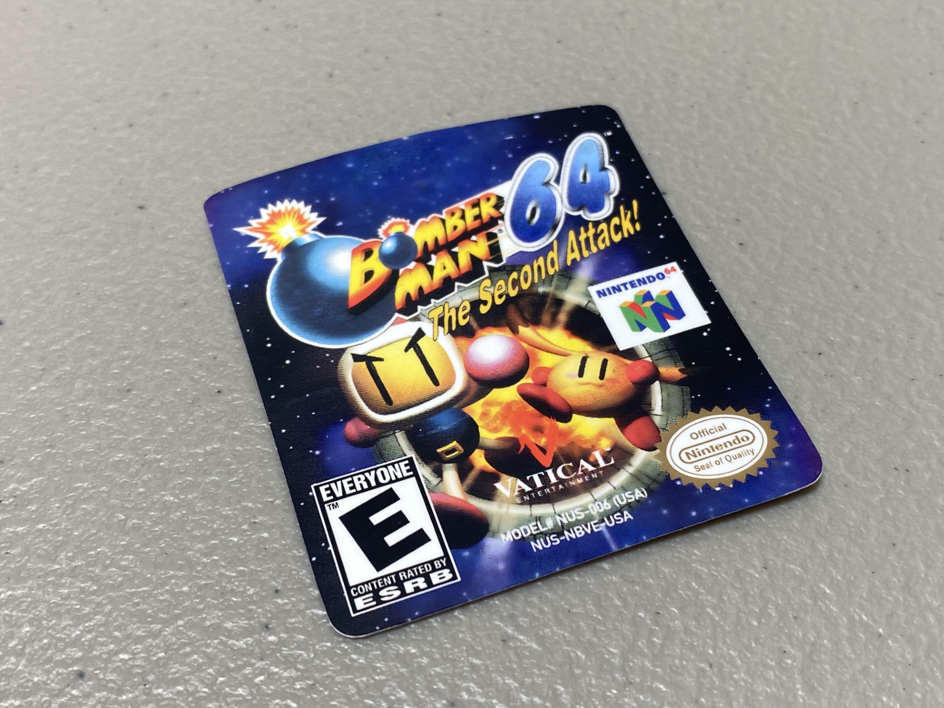 Bomberman 64 The Second Attack (N64) Replacement Label