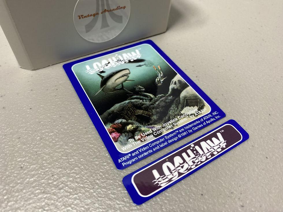 Lochjaw (Atari 2600) Replacement Game Label