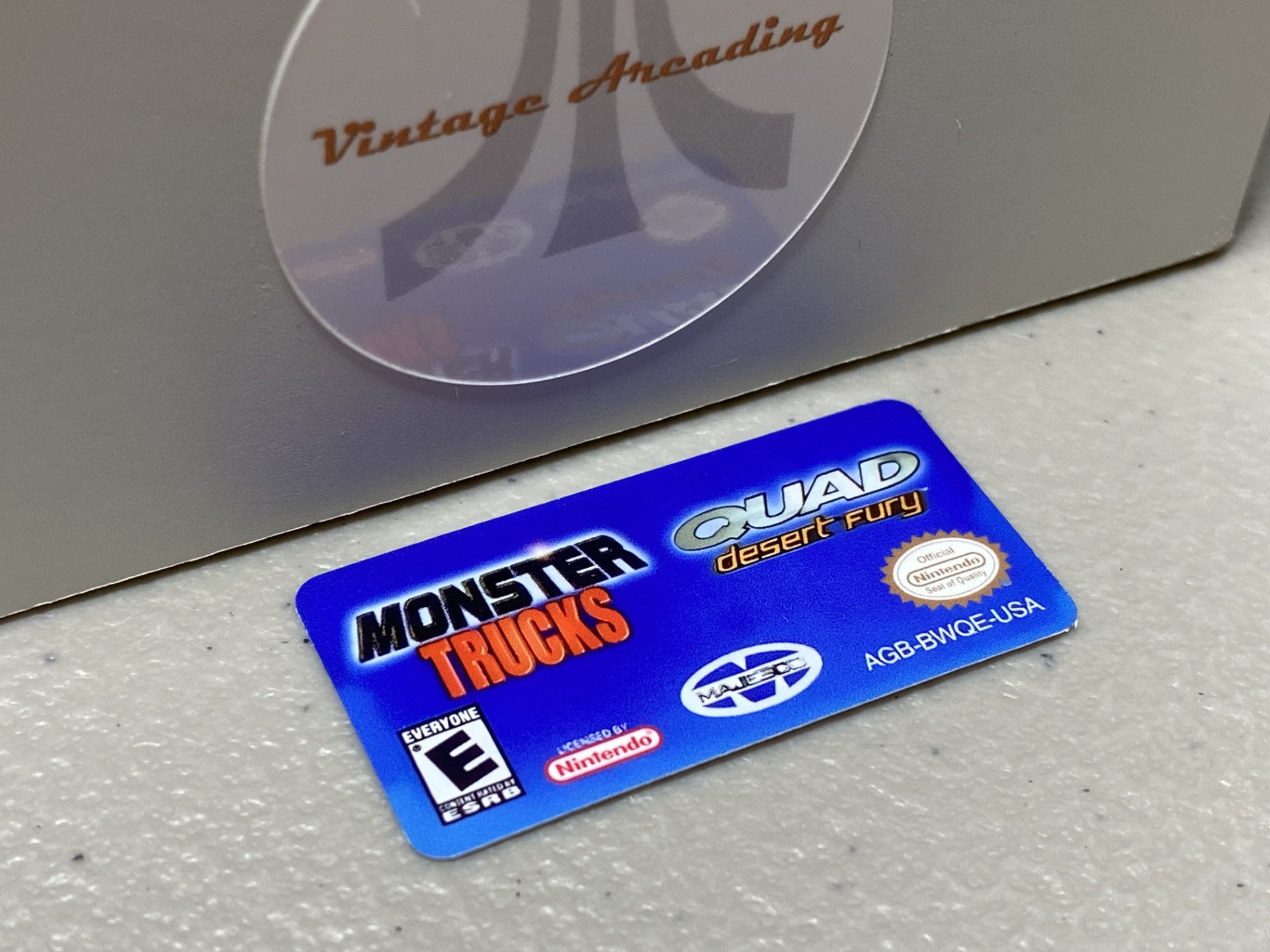Monster Trucks Quad Desert Fury (Gameboy Advance) Replacement Label