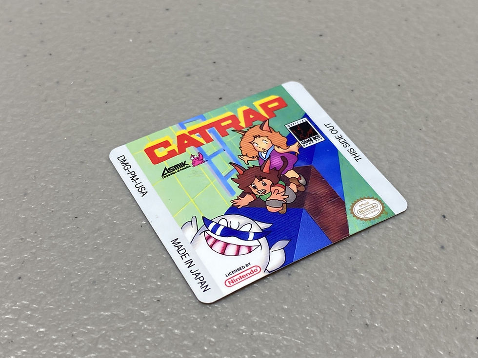 Catrap (Gameboy) Replacement Label